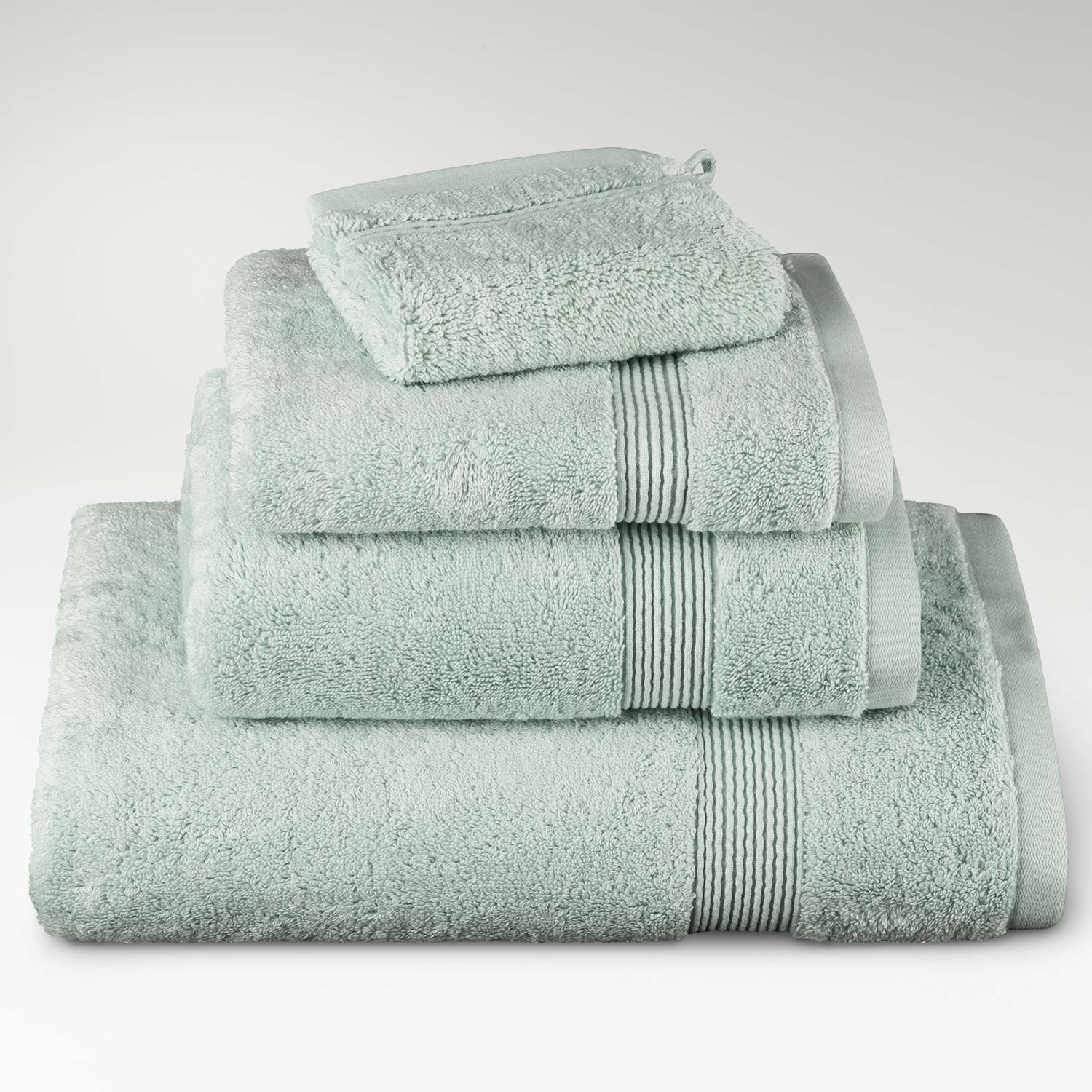 toallas algodón supima verde agua